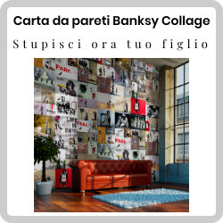 tonnez votre fils adolescent avec le papier peint Banksy Collage : il est unique, vous pouvez le couper o vous voulez et... librez la crativit !