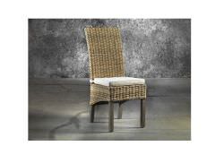 Natural rattan chair with cushion