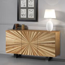 Buffet Mural Avec 3 Portes Incrustes