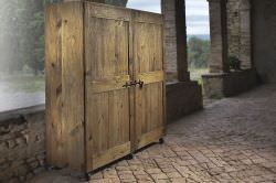 Buffet En Bois Massif Avec Roulettes