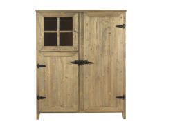 Wooden sideboard with 3 doors and 4 shel