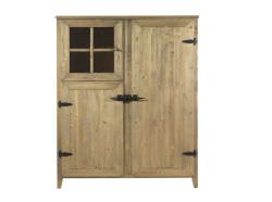 Wooden Sideboard With 3 Doors And 4 Shel