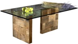 Guarnieri low elm coffee table with glass top is a product on offer at the best price