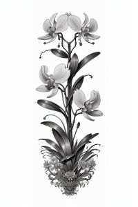 Orchides Noires Et Blanches