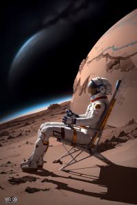 Eine Kleine Pause Auf Dem Mars