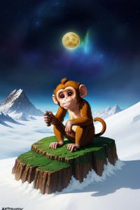  The Little Monkey Enjoys His Green Space is a product on offer at the best price