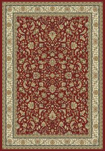 Tapis Floral Kabir Rouge Et Beige