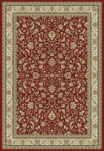 Tapis Floral Kabir Rouge Et Beige