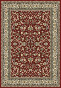 Tapis Floral Kabir Rouge Et Beige