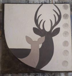 Painting Deer Silhouette