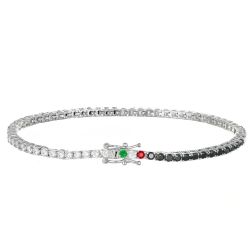 Bracciale Arg925 Zirconi Bianconeri 19