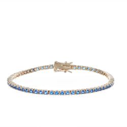 Bracciale Arg925 Rosa Zirconi Blu 21