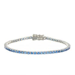 Bracciale Arg925 Zirconi Blu 16