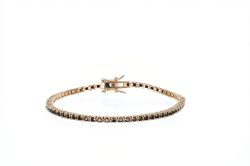 Bracciale Arg925 Rosa Zirconi Neri 21