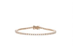 Bracciale Arg925 Rosa Zirconi Bianchi 18