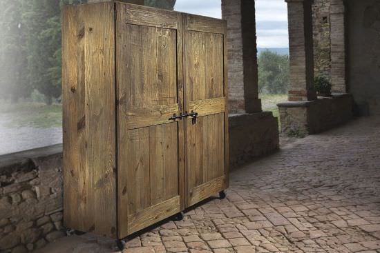 Credenza In Legno Massiccio Con Ruote