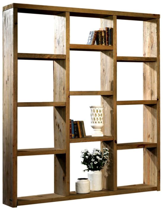 Almond bookcase in old pine wood
