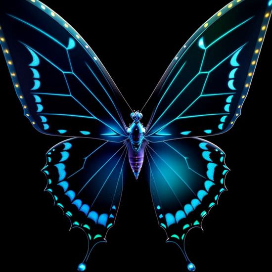 Biolumineszierender Schmetterling