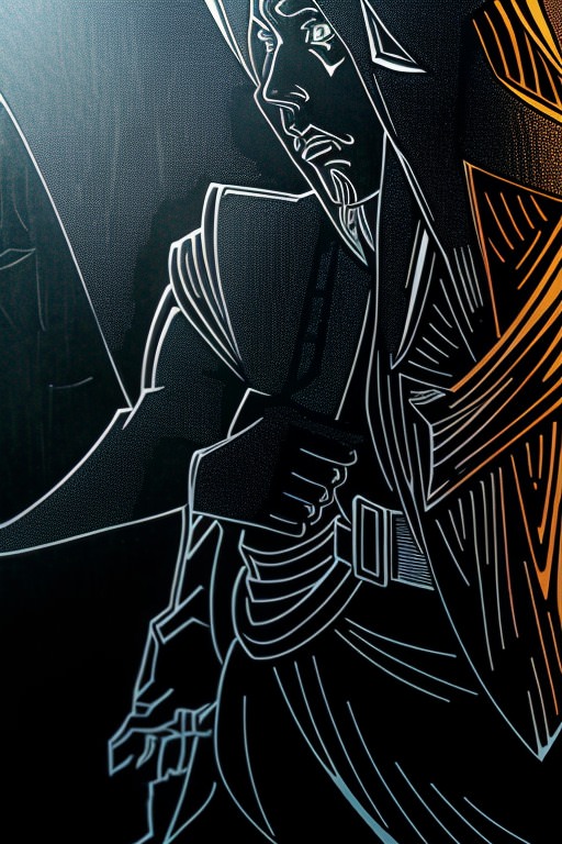 Xylograph Of Man With Hands In Pockets
