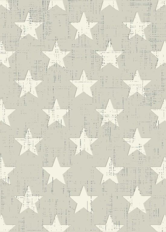 Alfombra Con Estrellas Grises 120x170