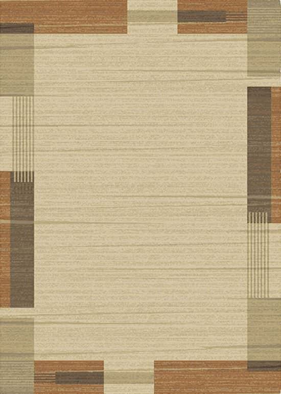 Geometric Carre Beige And Brown Carpet
