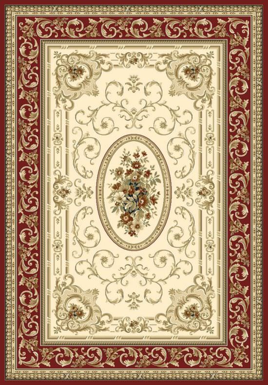 Tapis Classique Kabir Beige Et Rouge