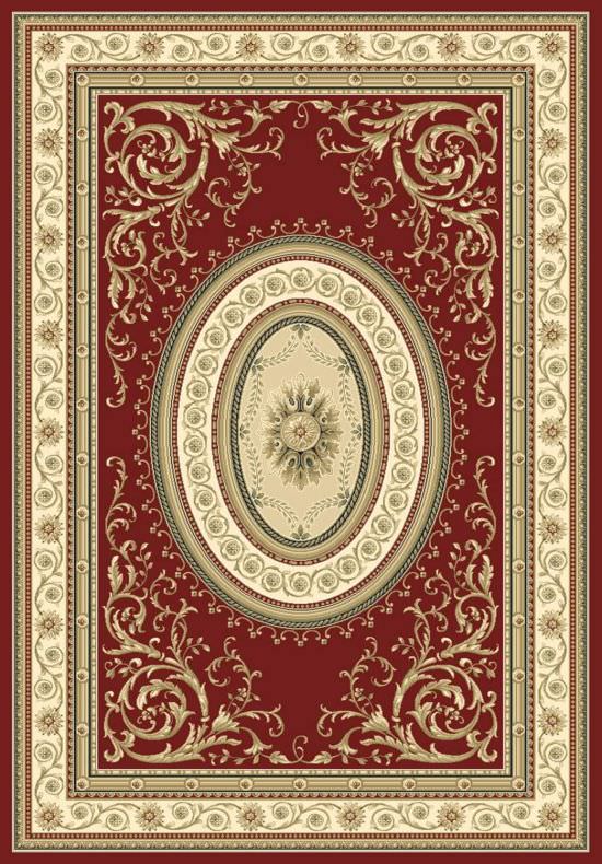 Tapis Classique Kabir Rouge Et Beige