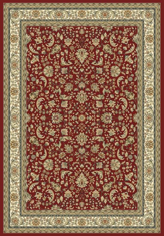 Tapis Floral Kabir Rouge Et Beige