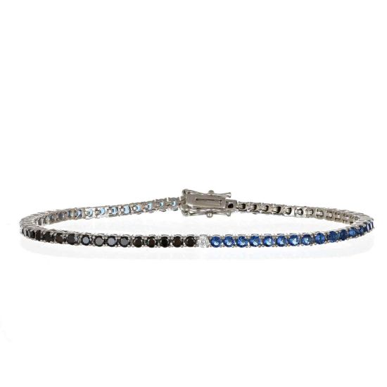 Bracciale Arg925 Zirconi Neroblu 19