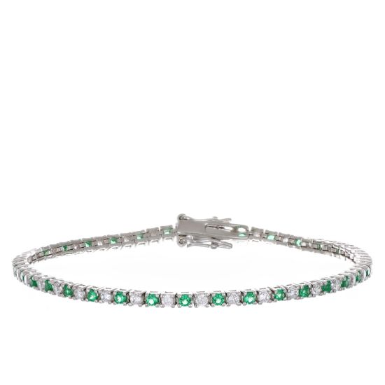 Bracciale Arg925 Zirconi Biancoverdi 16