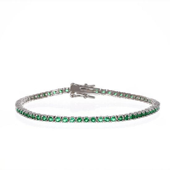 Bracciale Arg925 Zirconi Verdi 17