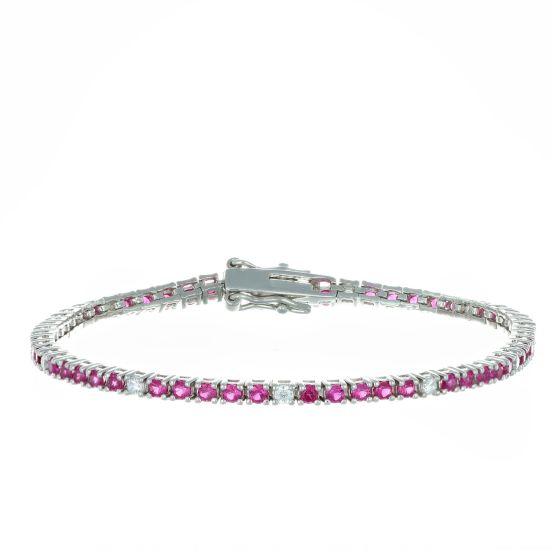 Bracciale Arg925 Zirconi Biancorossi 21