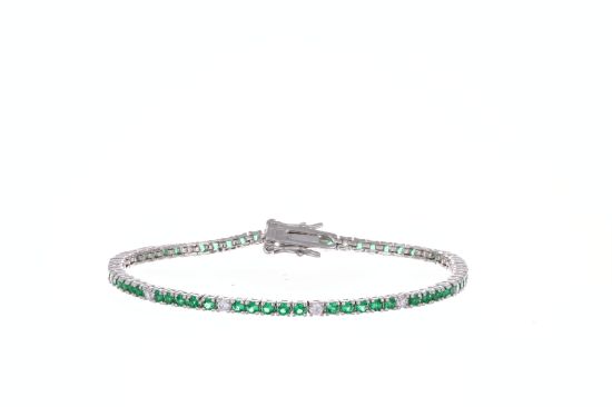 Bracciale Arg925 Zirconi Biancoverdi 18