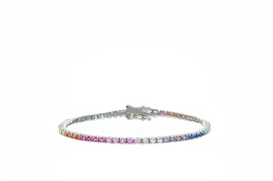 Bracciale Arg925 Zirconi Rainbow 18