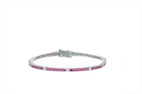 Bracciale Arg925 Zirconi Biancorossi 18