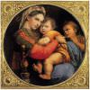 Canvas Pictorial Subject Classic Madonna Of The Chair By Raphael Measures 60x60