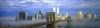Affresco fai da te trasferibile fornito su supporto transfer con trasferimento diretto del colore alla superfice da decorare. soggetto moderno - Skyline Manhattan