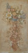 Affresco a Strappo Fiori Con Putti