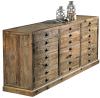 Lavender Sideboard By Guarnieri Buffet In Old Pine Wood With 2 Doors With Internal Shelves And 6 Drawers Old Wood Classic Console Made Of Restored Recycled Wood Measures Wxd 230x50 Cm Height 90 Cm