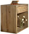 Bedside table with drawer GN-SALVIA series Old Wood by Guarnieri. Made of recycled pine wood. Dimensions: cm. 60x40x60.