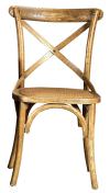 Chaise en bois avec dossier Guarnieri Sambuco Chaise avec dossier en croix et assise rembourrée recouverte de rotin naturel Dimensions LxP 46x42 cm Hauteur 87 cm chaise Sambuco Old Wood Guarnieri