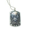 Necklace With Rectangular Tangled Skeleton Pendant By The Imaginarium Archives. Handcrafted On Request