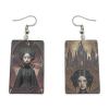 Dark People Mother Of Pearl Earrings By The Imaginarium Archives. Handcrafted On Demand
