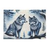 Puzzle In Legno Cm. 25x36 Coppia Di Lupi By The Imaginarium Archives - Prodotto Artigianalmente Su Richiesta