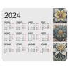 Alfombrilla De Ratn Con Calendario Tris De Flores Fantsticas Por Los Archivos Imaginarium - Hecho a Mano Por Encargo
