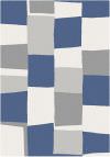 Mélange de tapis Bleu et Gris 120x170 cm