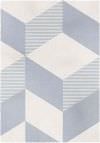 Tapis nordique blanc et bleu 160x230