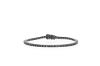 Bracciale Tennis 4g 3 Mm Argento 925 Galvanica Rutenio Zircone Nero