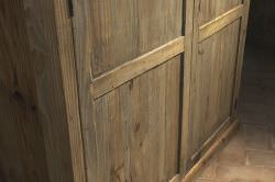 Old pine wardrobe with 2 doors