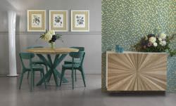 Wall Sideboard With 2 Inlaid Doors